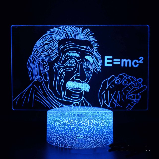 Lámpara nocturna Einsteins Anime Decor 3D Illusion con USB