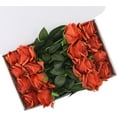 thumbnail image 2 of Orange Fake Roses Artificial Flowers - Fake Artificial Roses Silk Flowers with Stems for Home Wedding Hotel Office Centerpiece Decor（Burnt Orange）, 2 of 5