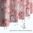 thumbnail image 6 of Pink Christmas Snowman Pattern Shower Curtain 84"x72" ,Bathroom Decorative Shower Curtains Set with 12 Hooks,Modern Waterproof Washable Shower Curtain, 6 of 6