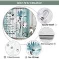 thumbnail image 5 of Cyan Flower Rustic Shower Curtain, Tea Daisy Floral Motivational Country Farmhouse Wooden Bathtub Curtains Decor for Bathroom, Waterproof Polyester Durable Fabric Set with 12 Hooks,72x72, 5 of 6