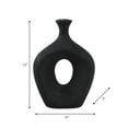 thumbnail image 5 of Elegant Ceramic Vase with Hollow Center for Living Room Decor - Contemporary Flower Vase for Home Decor and Room Display - Sculptural Accent for Bedroom, House, Office and Table - 13", Black, 5 of 14
