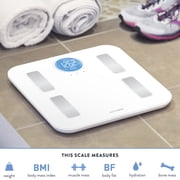 Greater Goods Tempered Glass Body Weight Scale with 4 AAA Batteries, LCD, 400 lb Capacity
