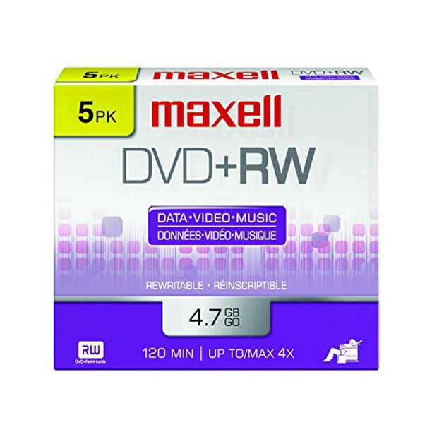 Maxell 634045 4.7Gb Dvd+Rw Disc Slim Jewel (Packaging may vary 