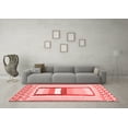 thumbnail image 3 of Ahgly Company Indoor Rectangle Abstract Red Contemporary Area Rugs, 4' x 6', 3 of 4