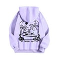 thumbnail image 5 of Sweat à Capuche Imprimé Lettre pour Femmes Manches Longues avec Poches, 5 of 5