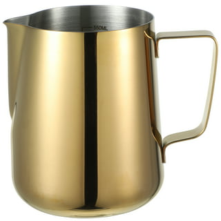 ReaNea Gold Milk Frothing Pitcher 12oz Stainless Steel Milk Frother Cup