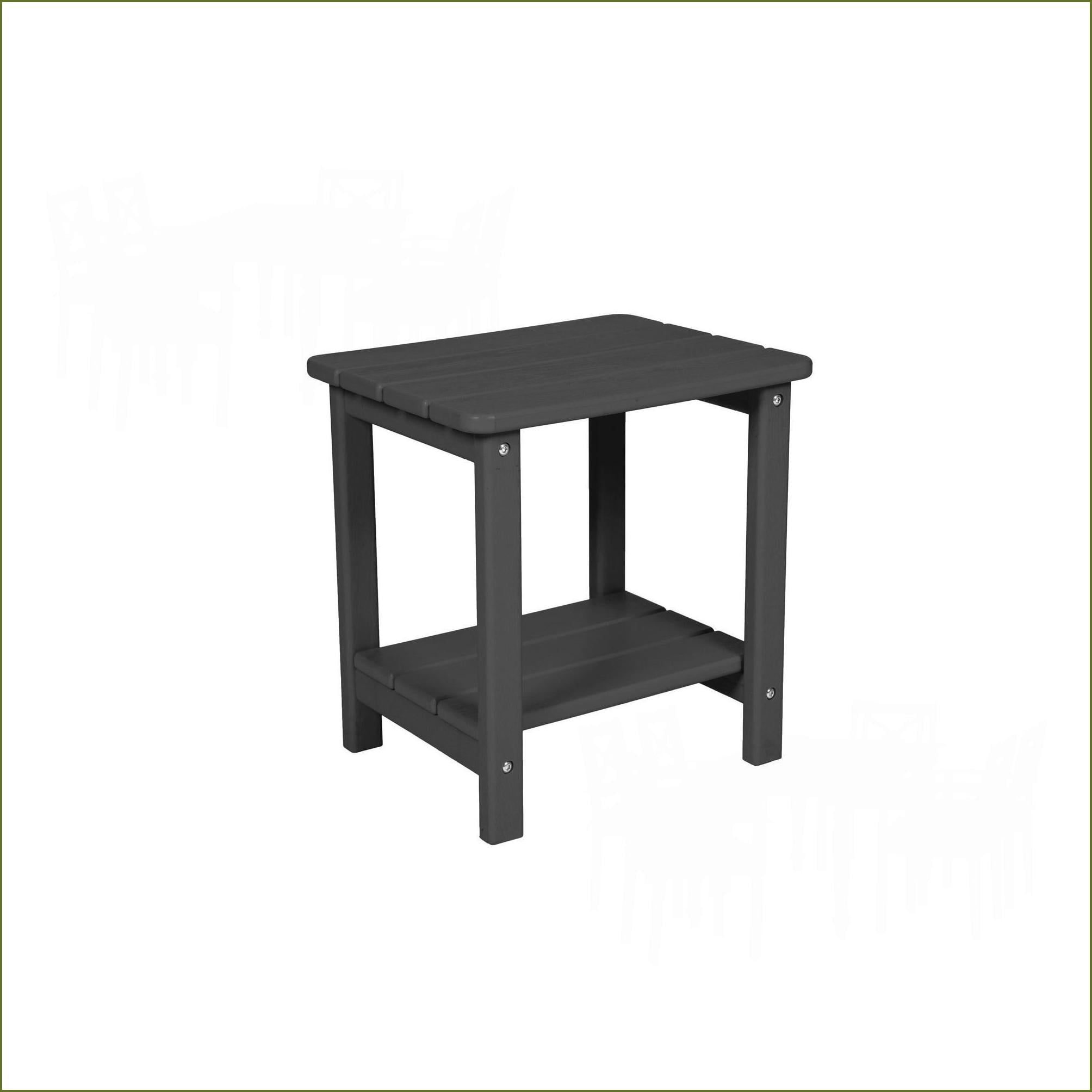 Patio Traditional 3-Piece Folding Adirondack Chair Set, 2 Chairs & 1 Side Table for Outdoor Use | Slate Gray | HDPE