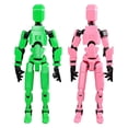 thumbnail image 2 of FLhrweasw Figura Acción Dummy 13 Figura Acción Con Múltiples Articulaciones Impresa en 3D (verde Rosa), 2 of 9