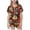 Brown*, variant on RUTAYY Girls Thanksgiving Pajama Set Turkey Pumpkin Design Short Sleeve Top Shorts Kids Festive Sleep Outfit, Beige