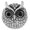 Gray, variant on Snap Jewelry 18MM Blue Rhinestone Owl Ginger Charm for Interchangeable Accessories