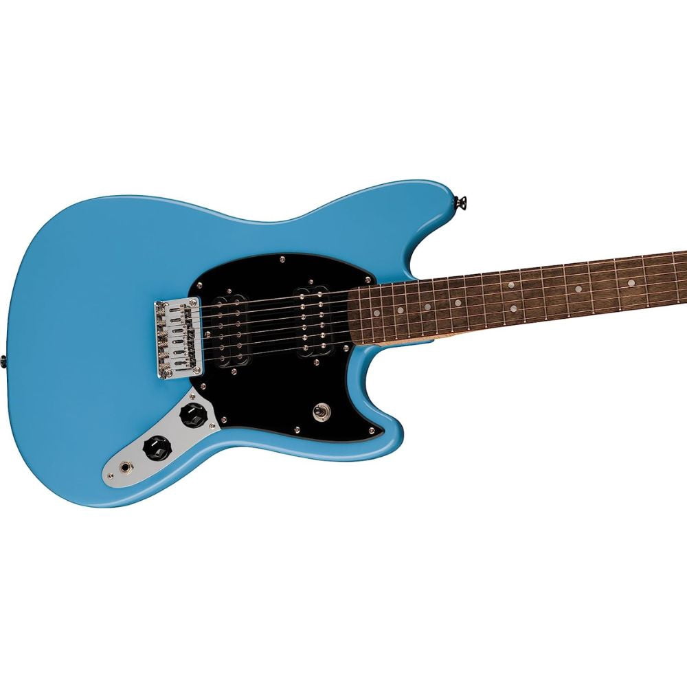 Fender Squire Sonic Mustang Electric Guitar, California Blue, Laurel Fingerboard
