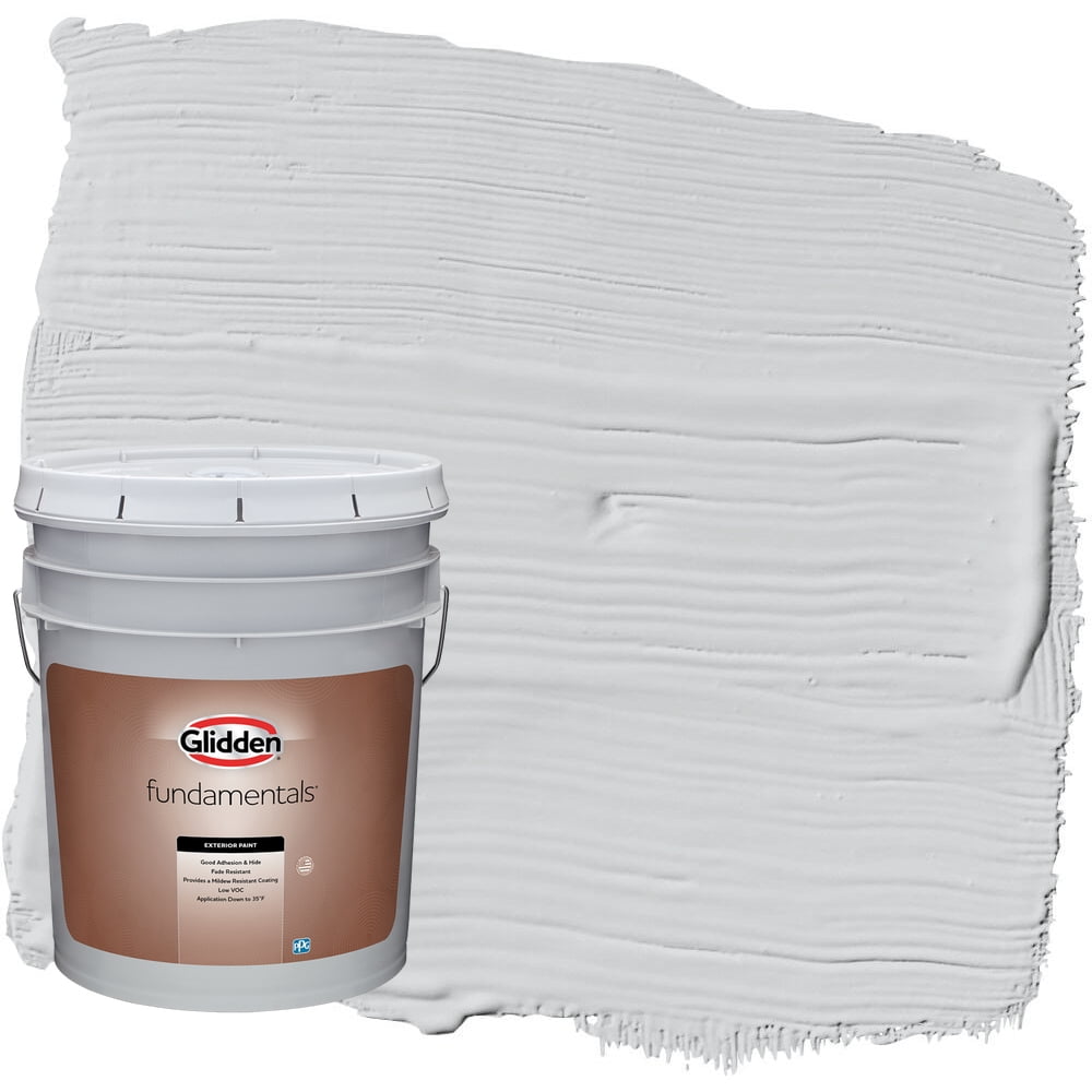 Glidden Fundamentals Exterior Paint Elemental, SemiGloss, 5 Gallons