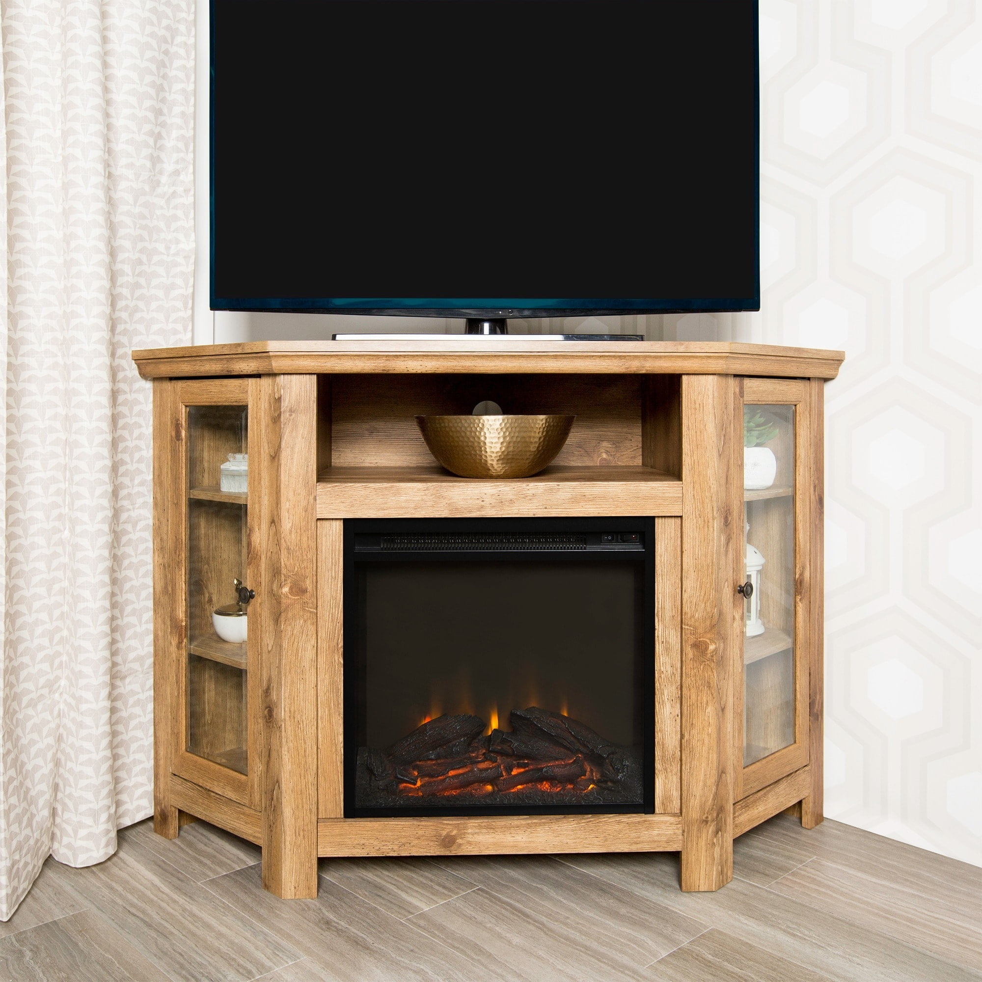 Middlebrook Designs 48 Corner Fireplace Tv Stand Console Barnwood Middlebrook Designs 48 Corner Fireplace Tv Stand Console Barnwood X 20 32h Com