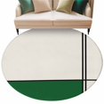 thumbnail image 2 of 8ft Washable Large Round Rug, Abstract Gemoetric Non-Slip Circle Area Rug for Living Room Dining Room, Art Green Color Block Indoor Floor Mat for Home Decor, 2 of 9