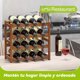 thumbnail image 4 of Porta Botellas de Vino, Separate Porta Vinos de 4 Niveles, Botellero apilable, Expositor Organizador de Vino, Capacidad para 16 Botellas, Bastidores de Almacenamiento para cocinas, Bares, bodegas, 4 of 4