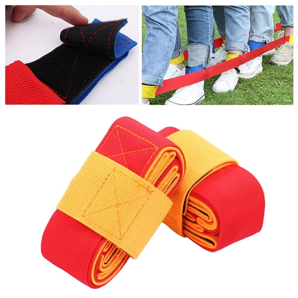 Bandas de carreras con patas de 9 tamaños, carrera de tres patas, cuerda elástica firme y , colorida banda de carreras de 3 patas para niños, Apto para 6 Soledad Cuerdas de tres patas