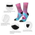 thumbnail image 3 of Vsdgher Pink Shark Pool Fantasy Crew Socks for Men & Women, Breathable Casual Athletic Ankle Socks, 3 of 6