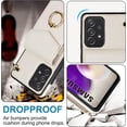 thumbnail image 5 of REQO Phone Case for Samsung Galaxy A52/A52S 5G Wallet Cover with Tempered Glass Screen Protector and RFID Blocking Ring Card Holder Leather Cell Accessories A 52 S 4G G5 52A S52 52S Women Off White, 5 of 6