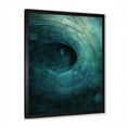 thumbnail image 3 of Designart "Spiraling Tranquil Teal Twist I" Abstract Spirals Picture Framed Wall Art Prints, 3 of 5