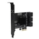 thumbnail image 2 of Ccdes Adaptador PCI-E a SATA, PCIE a 6 Puertos SATA3.0 Disco Duro Tarjeta de expansión 6G ASM1166 Master PCI-E3.0 GEN3 Tarjeta de Interfaz 1X, 2 of 8