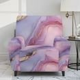 thumbnail image 2 of Xoenoiee Purple Golden Marble Pattern Recliner Chair Cover Stretch Sofa Slipcover Sofa Cover 4-Pieces Furniture Protector Couch Cover with Elastic Bottom, 2 of 7