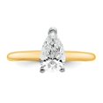 thumbnail image 4 of Auriga 14k Two-tone Gold 1 carat LG Diamond Pear Solitaire Engagement Ring for Women Size 7, 4 of 6