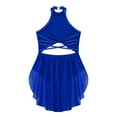 thumbnail image 3 of YUUMIN Girls Lyrical Dance Leotard Dress for Kids Latin Jazz Ballet Dancewear Gymnastics Performance Blue 10, 3 of 9