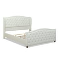 thumbnail image 4 of King Bed With Upholstered Headboard, Antique White Flair Pattern, 4 of 5