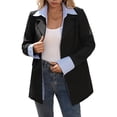 thumbnail image 3 of Chaquetas Blazer para Mujer, Chaqueta Casual de Oficina, Larga, con Frente Abierto Negro L, 3 of 10