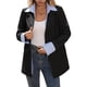 thumbnail image 3 of Chaquetas Blazer para Mujer, Chaqueta Casual de Oficina, Larga, con Frente Abierto Negro XL, 3 of 10