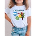 thumbnail image 1 of Girls' Honduras Parrot Print T-Shirt - Casual Crew Neck, Short Sleeve Summer Top for Ages 1-8, Soft Cotton Blend, 1 of 5