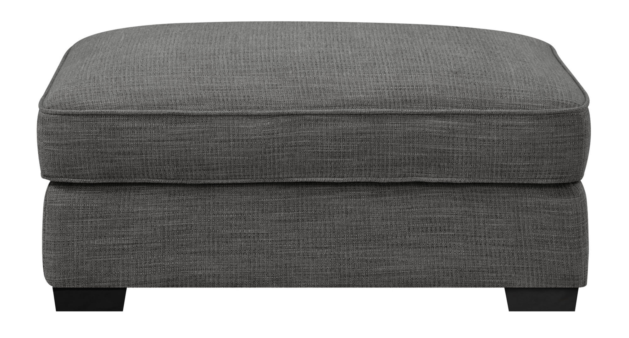 Emerald Home Repose Charcoal Gray Ottoman with Ultra Soft Fabric And