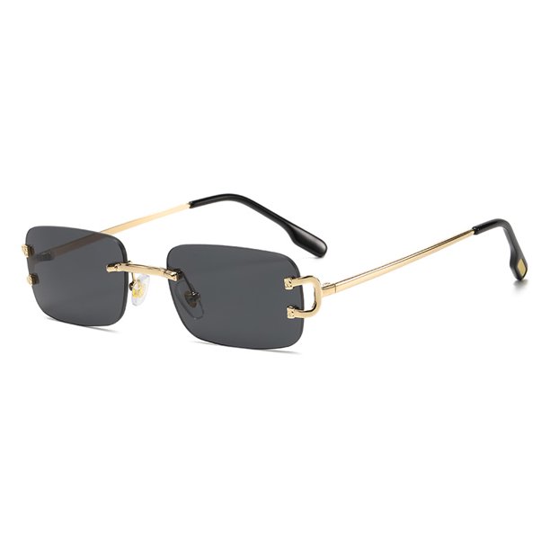 Gafas de sol cuadradas sin marco para mujer, gafas de sol de moda urbana, gafas pequeñas