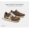 thumbnail image 3 of LUCKY STEP Stylish Retro Casual Comfortable Running Walking Shoes,Dark Brown,Womens, 3 of 12