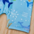 thumbnail image 6 of Odeerbi 6M-5Y Toddler Boys Girls One Piece Athletic Training Swimsuit Summer Beach Surfing Swimsuit Cute Beachwear Fish Print Sunscreen Short Sleeve Rash Guard Swim Jumpsuit, 6 of 6