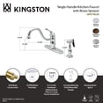 thumbnail image 5 of Kingston KB1575BLBS Victorian Single-Handle 2-or-4 Hole Kitchen Faucet with Brass Sprayer in Oil Rubbed Bronze, 5 of 5