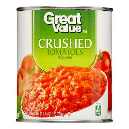 (4 Pack) Great Value Crushed Tomatoes, 28 Oz (Best Crushed Tomatoes For Sauce)