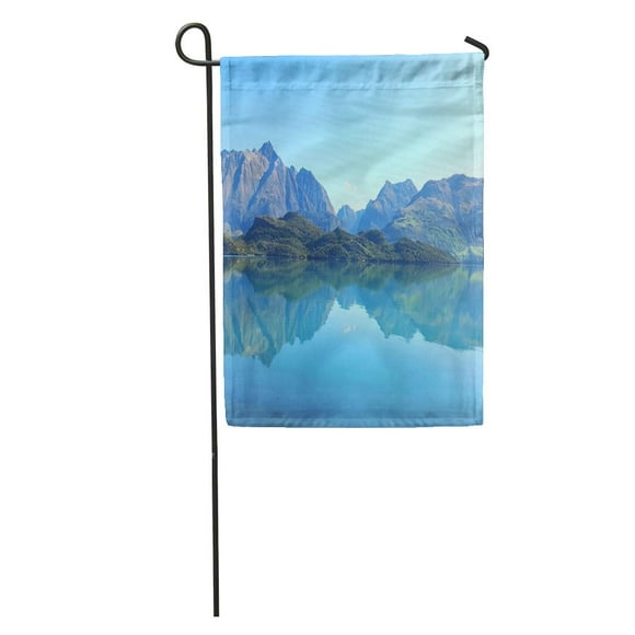 POGLIP Breathtaking Panoramic View of Random Lake in Nz While Driving Garden Flag Decorative Flag House Banner 12x18 inch