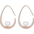 thumbnail image 5 of CFIOZYOS 14k Gold Plated Lightweight Pearl Earrings,Trendy Jewelry,Teardrop Hoop Earrings for Women,Pearl Drop Earrings,Elegant Jewelry for Gifts, 5 of 12