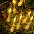 thumbnail image 2 of YAHHU Christmas Decorative String Lights for Christmas Tree - 20 LED Lights Battery Operated Indoor Fairy String Lights Xmas Decoration for Bedroom Christmas Ornaments Décor (Long Water Drop), 2 of 6