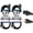 2 Pack, variant on Iron Forge Cable 2 Pack of 6 Ft Power Cords for TV Computer or Monitor (NEMA 5-15P to C13) - 18/3 Replacement Audio & Video Power Cable, Black
