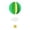 Green, variant on Beauos Round Hot Air Balloon Hanging Decor Paper Cloud Garland for Nursery Bedroom Birthday Party Classroom Decor (1Pcs, 7.5X7In) Pink