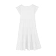 thumbnail image 5 of EnJoCho Girls Casual Smoc𝗄ed Dress Square Neck Puff Short Sleeve Ruffle Dresses 4-13 Years Summer Tank Dresses Youth, 5 of 5