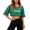 Green1, variant on HOWPAY Mexico Shirts for Women Mexico Jersey Crop Top Sports Fan Shirt Stadium Outfit Country Soccer Fans Mexico Soccer Jersey Green2 M