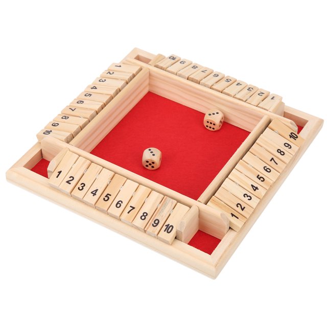 4 Sided 10 Numbers Games, Practice Simple Math Beautiful Fun To Play Wooden Board Game, For KTV Home Party Bar