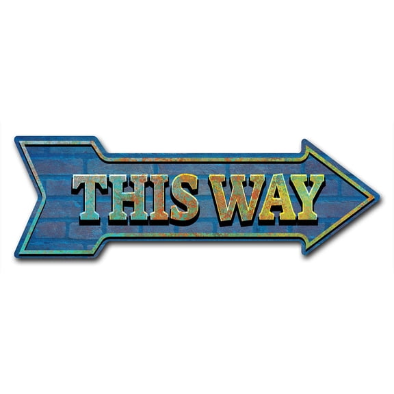 SignMission P-ARROW12-999571 12 x 36 in. Wide This Way Arrow Sign