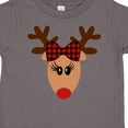thumbnail image 4 of Inktastic Cute Girl Reindeer with Buffalo Plaid Bow Boys or Girls Toddler T-Shirt, 4 of 5