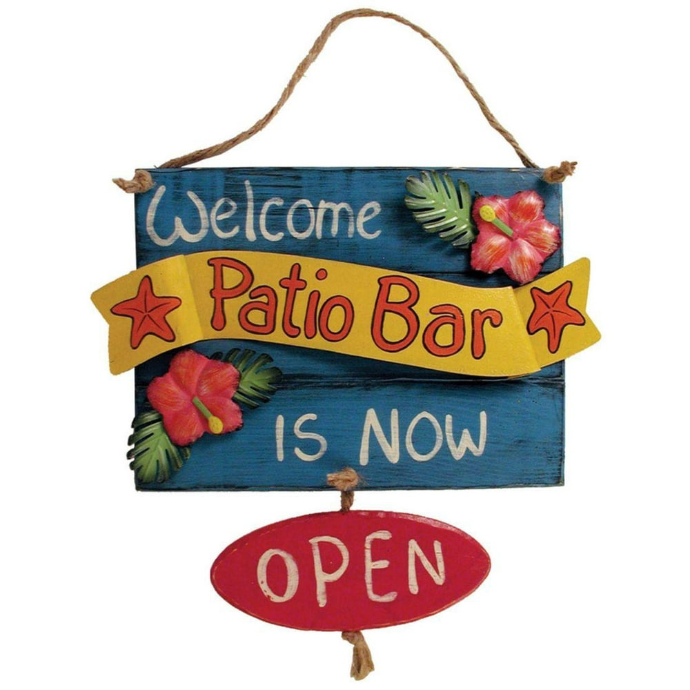 Open Closed Patio Bar Sign Wood Sign 13x14