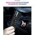 thumbnail image 4 of Grade Drop Impact Case for Oneplus Nord N200 5G, Heavy Duty Shockproof 360 Metal Rotating Ring Kickstand Holder  Case (Black), 4 of 17