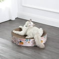 thumbnail image 5 of THE LICKER STORE Nelson 20.13" Modern Cardboard Round Bowl Cat Scratcher with Catnip, Light Pink/Multi, CSR1010A, 5 of 7